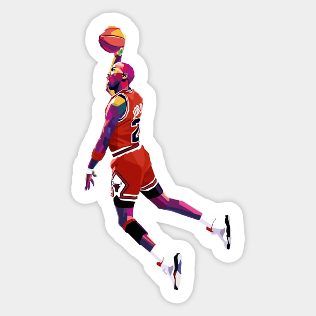 Michael Jordan Sticker by Creativedy Stuff